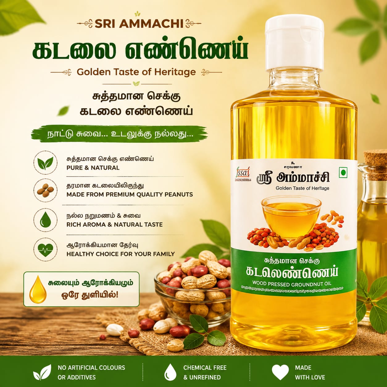 கடலை எண்ணெய் (Groundnut Oil / Peanut Oil)